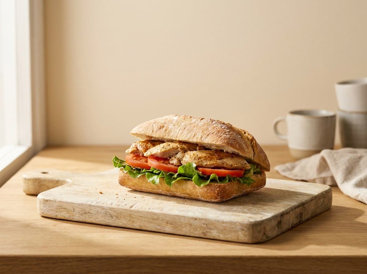 A freshly made roll on the counter at Friend Hub in Airport West