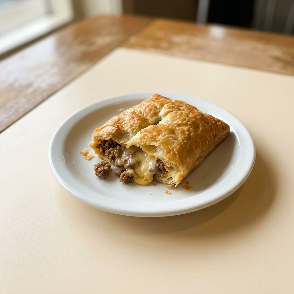 A meat and cheese pie from the bakery counter at Friend Hub